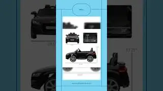 6V Kids Electric Ride On Car, Licensed Audi TT RS with Suspension System and Remote Control, Horn...