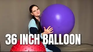 ASMR 36&rdquo; Blowing Balloon - Purple 💜 | Looner |  Pyjamas Party