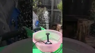 Small Solar Tabletop Fountain in Action