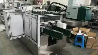 Automatic flat mask(50pcs)cartoning machine, mask cartoner machine