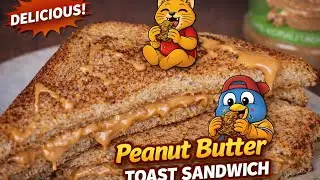 Peanut Butter Toast Sandwich - 100% Unsweetened Peanut Butter! Disano Natural Creamy High Protein 🥪