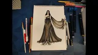 Cannes Red Carpet 2025 Fashion Illustration ✨👗#Cannes2025  #GreyDress #RedCarpet #Shorts #art