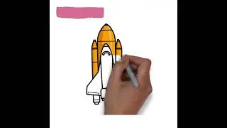 How To Draw Space rocket easy | Drawing Space Rocket with color #SpaceRocket #short 🚀🚀