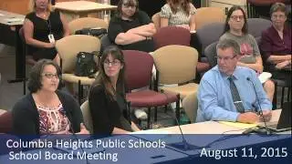 Columbia Heights School Board Meeting 08/11/15