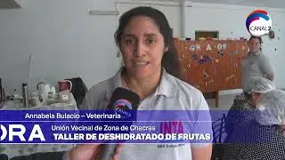Taller de deshidratado de frutas del INTA.