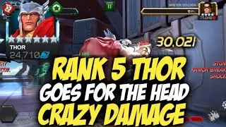 6 звёзд, 5 ранг, Тор бьёт по голове! | Безумный урон | Marvel: Битва чемпионов