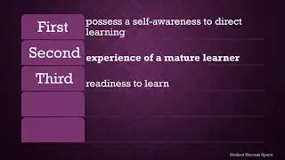 Autonomous Learning in Adults