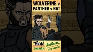 Wolverine v Batman - TOON SANDWICH #funny #wolverine #batman #blackpanther #marvel