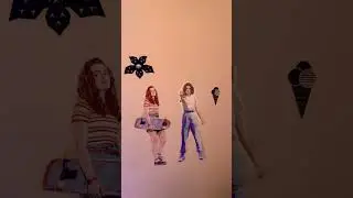 Putting stranger things stickers on my walls! Don&rsquo;t mind the end with the watermark 🫶
