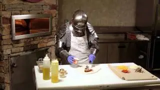 A Knight Delivering Pizza