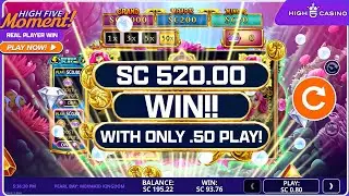 Turned SC .50 into SC 520 INSANE WIN! | High 5 Casino