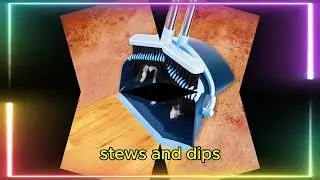 HD406 Broom and Dustpan Set for Home 2024 Indoor Broom with Dustpan Combo Set