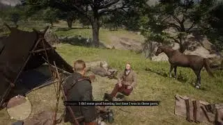 Red Dead Redemption 2 - Arthur Morgan meets PALADIN DANSE (Actor Peter Jessop from Fallout 4)