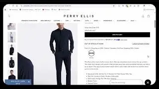 Perry Ellis website test -product page
