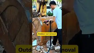 No chemicals, no grinding! Pulse laser cleaning machine for rust removal at construction sites