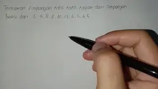 simpangan rata rata, ragam dan simpangan baku | Data Tunggal