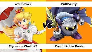 wallflower (Peach) vs PuffPastry (Meta Knight / Jr. / Ridley) - Clydeside Clash 7 Round Robin Pools