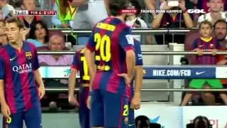 Luis Suarez Debut for Barcelona ( Friendly Match ) 2014 HD