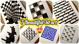 7 Beautiful 3D Geometric Art Drawing | 7 Days 3D Art Challenge | Canvas of Faith