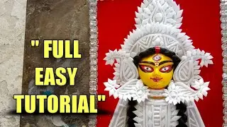 Me making Durga maa  face with solar saaj ornaments/wall hanging maa Durga