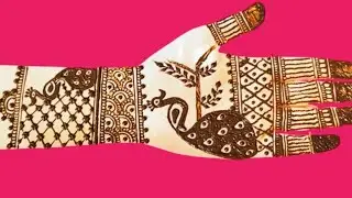 Simple peacock feather mehndi design _ Peacock mehndi design front hand _ mehndi design _ mehandi 