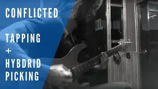 Soloing over Conflicted (Kiko Loureiro) Hybrid Picking + Tapping