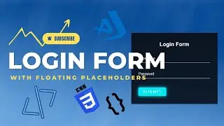 Login Form with floating placeholder | login form with html & css Only | Animated Login Form |