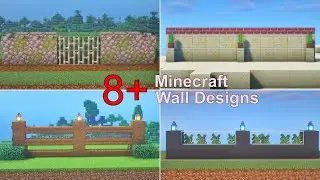 Minecraft : 8+ Different Biome Theme Walls Design Builds and Ideas ! | Taiga, Savanna, Nether #wall