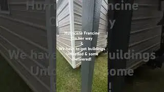 #shed #portablebuilding #hurricanefrancine Getting it D O N E #stormor