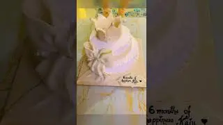 White Bow Fondant Tier Cake 🤍 #bowcake🤍