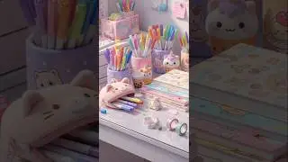 Dreamy Desk Makeover | Cute Study Space Ideas 🌸😍#shorts #short #tiktok #asmr #stationery