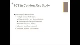 Social Cognitive Theory in Condom Promotion Program