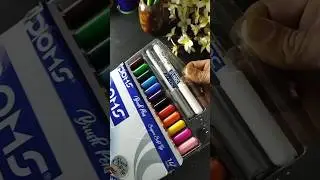 Doms brush pen unboxing and review 😍#unboxing #shorts #drawing #art #satisfying