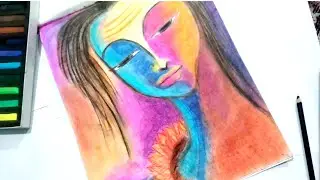 How to draw portrait using soft pastel colours
