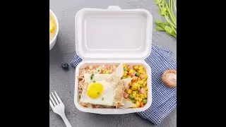Microwave and Oven Safe, Non Toxic, Compartment Food Containers made from Sugarcane