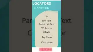 types of locators in selenium #shorts  #selenium