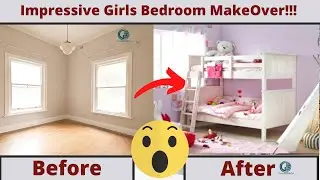 Girls Bedroom MAKEOVER, Extreme! Budget Bedroom Makeover For Girls, Must watch!!