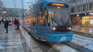 Swedish Trams in the Snow 1: Stockholm - January 2026