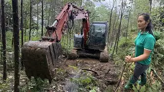 CEO Talented Girl Leaves The City for The Forest: Lead the excavator open new road to build house