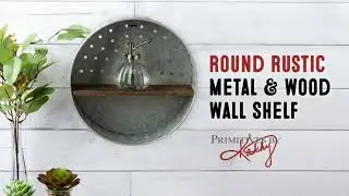 Primitives by Kathy 38024 Rustic-Inspired Wall Shelf, Metal and Wood |-IoT Hub BD