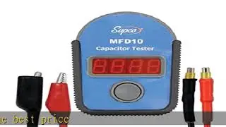 Supco MFD10 Digital Capacitor Tester with LED Display, 0.01 to 10000mF Range, 5% Accuracy