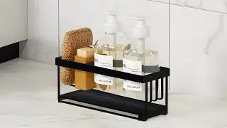 PINC&reg; Elegante Porta Spugne e Utensili da Cucina con Scolapiatti Integrato per Piano di Lavoro