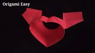 Origami Easy Heart Flying Paper Plane Airplane / How to make origami / heart shape paper plane / diy