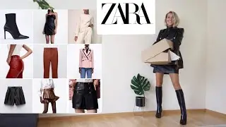 ZARA ОСЕНЬ 2021 ГОДА: примерка и примерка. Изделия и ботинки из искусственной кожи. Блейзер CHANEL.