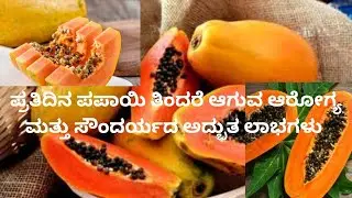 ಪ್ರತಿದಿನ ಪಪಾಯಿ ತಿಂದರೆ ಆಗುವ ಆರೋಗ್ಯ ಮತ್ತು ಸೌಂದರ್ಯದ  ಅದ್ಭುತ ಲಾಭಗಳು | Papaya Benefits in Kannada