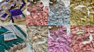 Heavy work wedding saree collection with blouse// Heavy work saree collection with blouse//