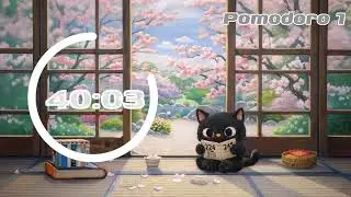 3-Hour Pomodoro Study With Me | 50/10 Focus Sessions |🐾 Study With a Cat  Lo-Fi Music for Deep Focus