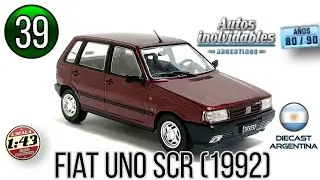 #39 Fiat Uno SCR (1992) 1/43 - Autos Inolvidables Argentinos - Años 80/90. Salvat.