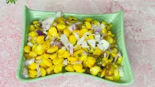 Spicy Corn Chaat Recipe | कॉर्न चाट | Street Style Masala Corn Chaat | Veg Snacks Recipe