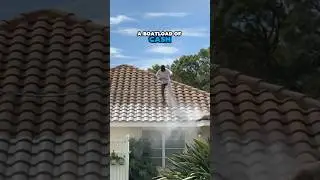 Cleaning roofs = 🤑 #pressurewashing #softwashing #roofcleaning #powerwashing #smallbusinessideas